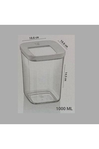 VİP AHMET 6 Pieces 1000ml Vipahmet Classic White Lid Vacuum Storage Container