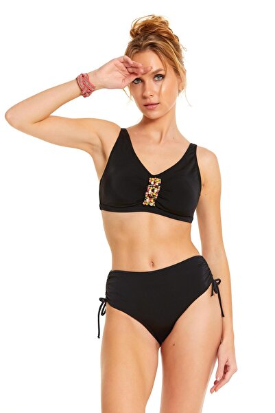 Argento Aksesuar Detaylı V Yaka Bikini Takımı