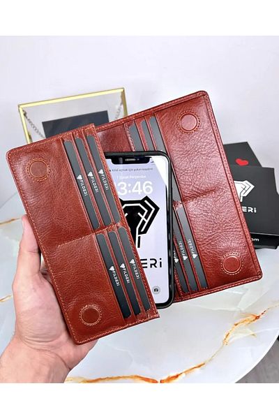 Fil Deri 2028 Large Passportfolio - With Phone Compartment, Magnet Wallet and Handband