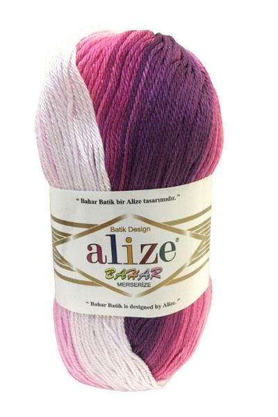Alize 3302 Model Pink 100% Mercerized Cotton Hand Knitted - Skirt, Blouse, Pareo, Amigurami