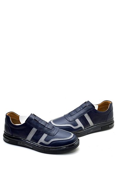 grado Men's Casual Sneakers - Genuine Leather, Navy Blue 7013
