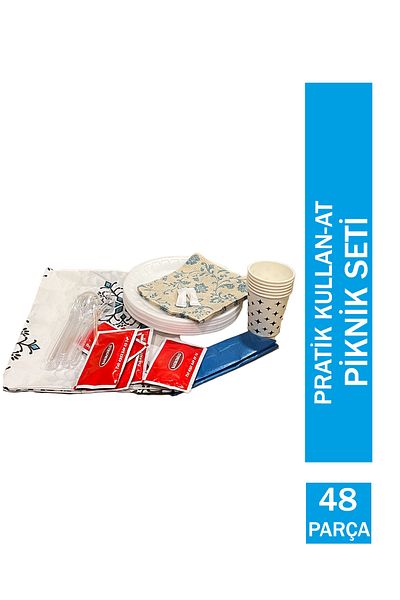 Bakırcıoğlu Picnic Set for 6 People - 46 Pieces
