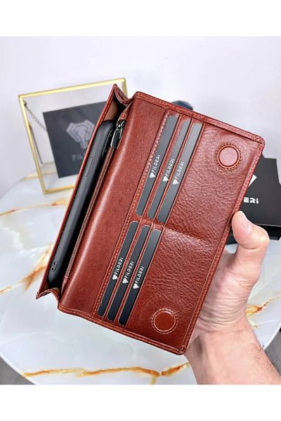 Fil Deri 2028 Large Passportfolio - With Phone Compartment, Magnet Wallet and Handband
