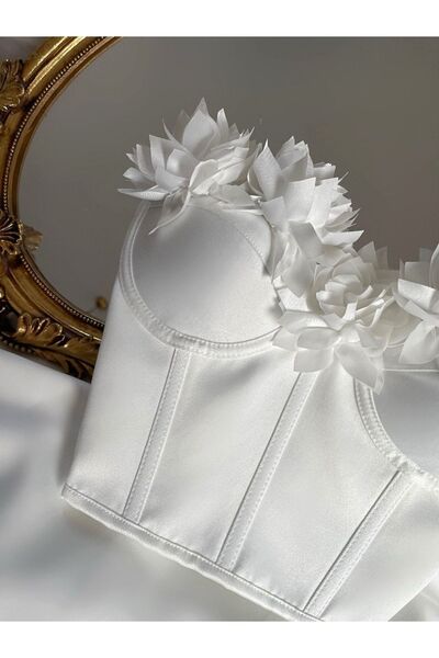 WAHSHE Black Dahlia Beyaz Büstiyer