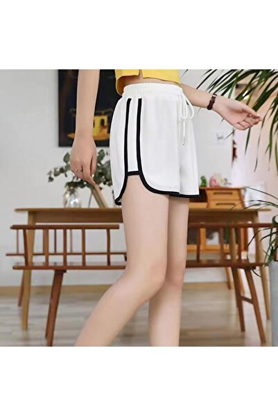 Karakedi Короткі білі шорти з чорною облямівкою