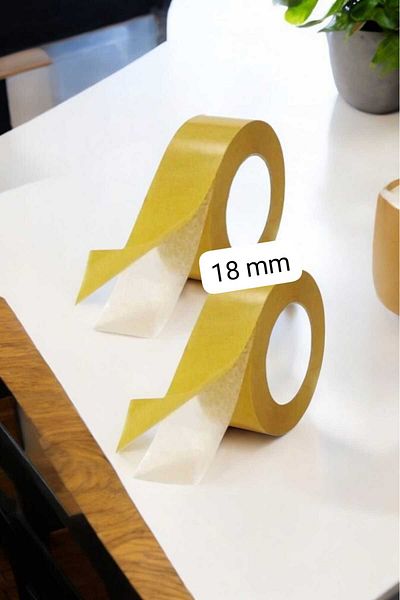 ÇEÇEN HOME Double Sided 18 Mm Transparent Adhesive Foam Tape - 2 Pieces
