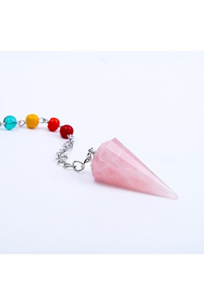 Zeynep Büyükbay Pembe Kuvars Doğal Taş Çakra Pandül Büyük