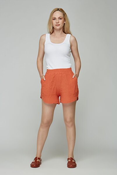 estewoman 100% Cotton Pocketed Muslin Shorts