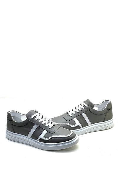 grado Men's Gray Sneakers - Genuine Leather, 7012 Model