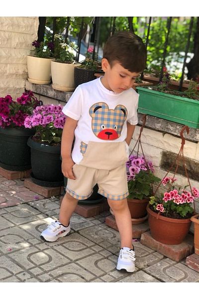 YUSUF طقم شورت للأولاد مع دمية دب