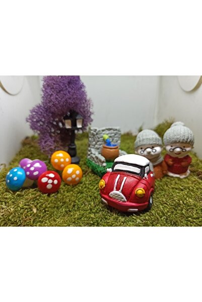 Himi Pasta Süsleri Kırmızı Araba Maket Kürdanlı Cupcake Pasta Süsü Doğum Günü...