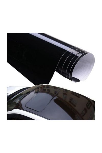 Fox Glass Ceiling Glossy Black Air Ducted Ceiling Foil with Gelatin Piano Black 50 cm 152 cm