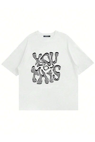 Mad&Calf Unisex You Got This Printed Crew Neck Oversize Tshirt