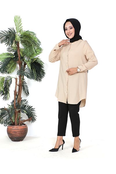 MSK Fashion Cămașă Beige Island