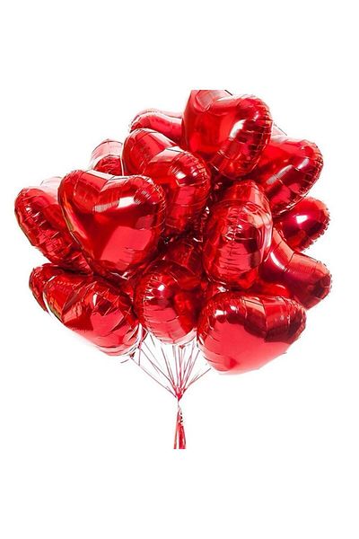 Parti Setim My Party Set^^ Red Heart Foil Balloon 10 Pieces