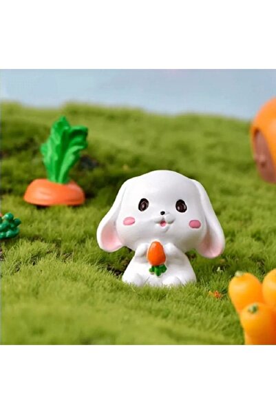 Himi Pasta Süsleri Havuçlu Tavşan 2 Adet Maket Kürdanlı Cupcake Pasta Süsü Do...