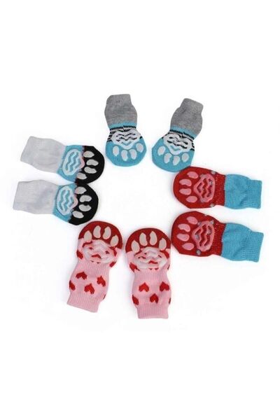 Genel Markalar Köpek Çorabı Kaymaz Taban 4'lü Large