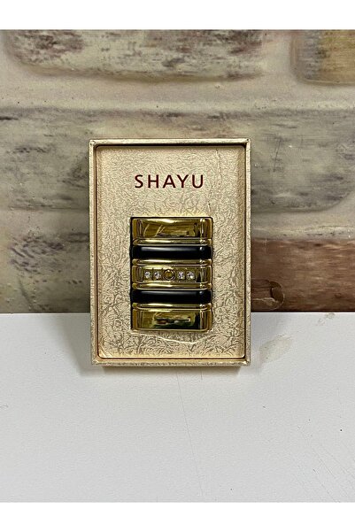 Shayu Sarı Siyah Renk Çizgili Taşlı Gazlı Kişiye Özel Çakmak