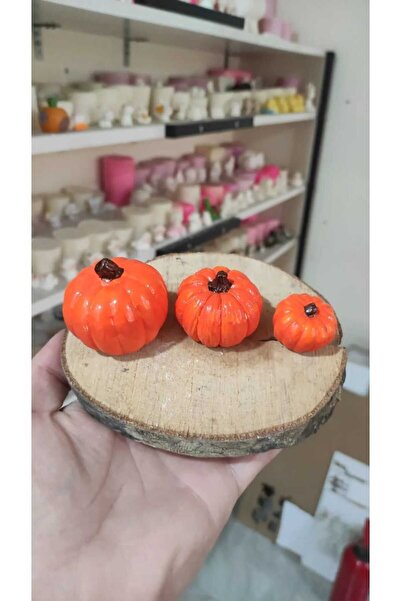 Himi Pasta Süsleri 3-Piece Pumpkin Model Toothpick Cupcake Cake Decoration Bi...