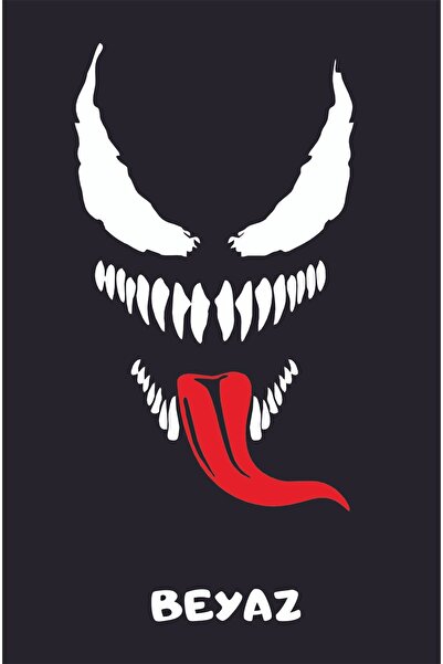 EYBA STİCKER Venom Sticker Araba, Motorsiklet, Kask, Laptop, Cam Sticker 20x10 Cm