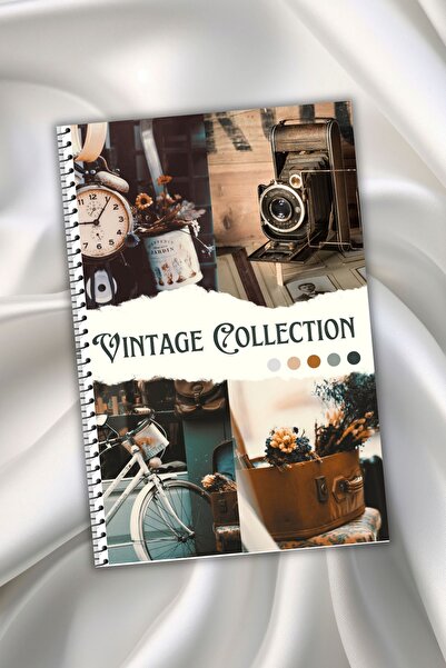 daily notebook مجموعة دفتر ملاحظات ريترو غير مبطنة - 64 ورقة، حلزوني مقاس A5