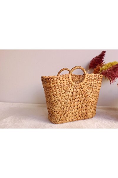 Emeksanatı Hasır Büyük Boy Çanta Yükseklik 39cm