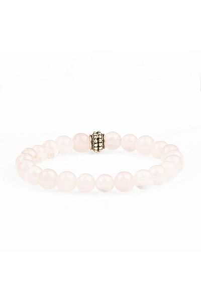 Zeynep Büyükbay 8mm Globe Cut Pink Quartz Natural Bracelet