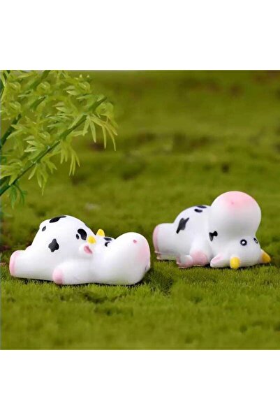 2-Piece Inpatient Cows Terrarium Object Terrarium Accessory Terrarium Ornament