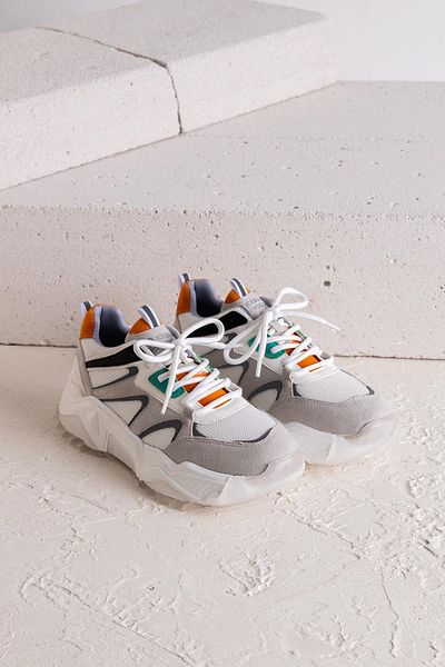 Getcho Parker Gray Orange Multi Women's Sneakers