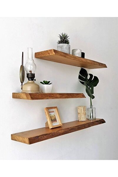 Shopkutuk Doğal Ahşap Raf 70x15 Cm