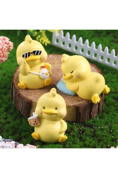 Himi Pasta Süsleri 3-Piece Cute Chicks Model Toothpick Cupcake Cake Decoratio...