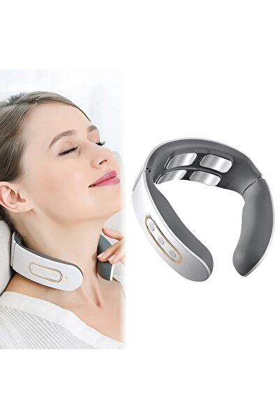gaman Kablosuz Şarjlı Boyun Masajı Tens Darbe Boyun Ağrısını Rahatlatmak 4 Kafa V