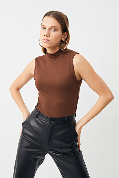 Ladima Bitter Brown Σετ 4 Αμάνικη Γυναικεία Μπλούζα