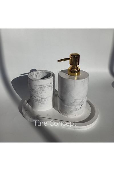 Ture Concept Marble Patterned Bathroom Set