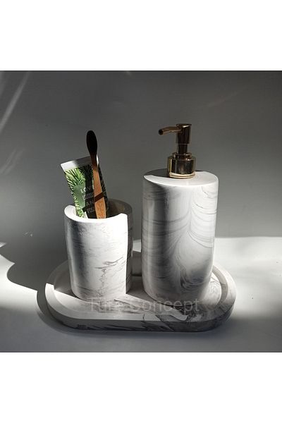 Ture Concept Marble Patterned Bathroom Set