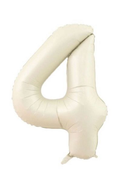 Parti Setim My Party Set^^ 4 Numbers Cream Foil Balloon 76cm 34Inch Party Balloon Suitable for Heliuma