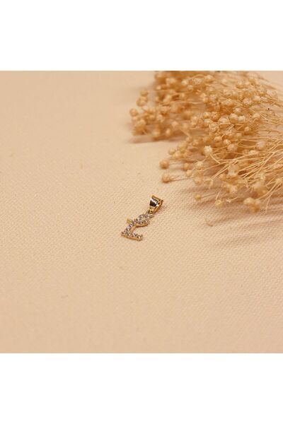 TAHAN MÜCEVHERAT Taşlı L Harfi Minimal Kolye Ucu