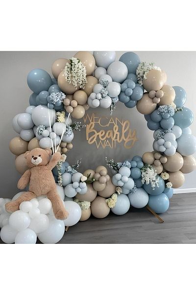 Gold Center My Party Set^^ Deep Ocean* Sea Sand* Storm Blue 100 Balloon Set