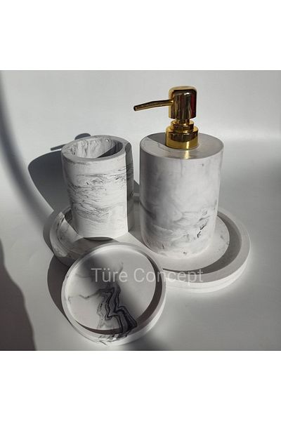 Ture Concept Marble Patterned Bathroom Set