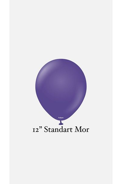 Gold Center 12 Inch Purple Color 10 Piece Balloon Set - My Party Set^^