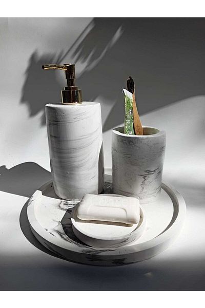 Ture Concept Marble Patterned Bathroom Set