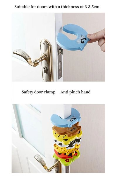 BUĞLEM 5 Pieces Baby Protection Safety Door - Stopper Lock, Child Finger Protector