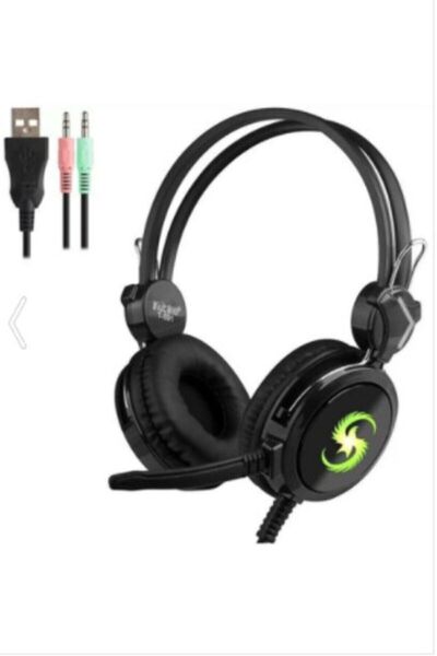 Genel Markalar Siyah T-591 Rgb Oyuncu Kulaklıkğı Gaming Kulaklık