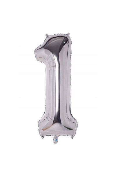 Parti Setim My Party Set^^ Number 1 Silver Foil Balloon 76 Cm 34 Inch Party Balloon Suitable for Heliuma