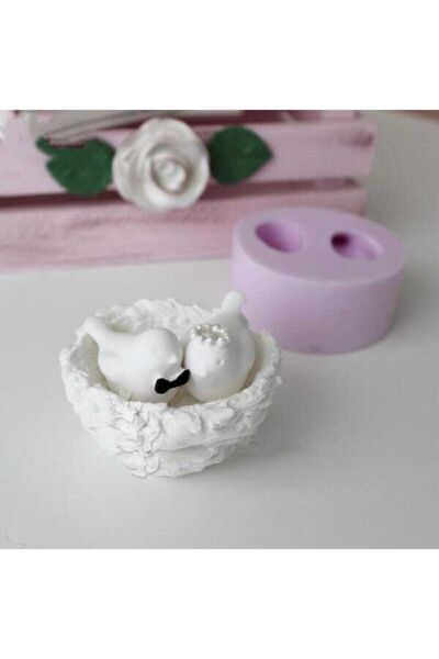 Large Happy Double Bird Terrarium Object Miniature Object Figure Accessory Terrarium Materials