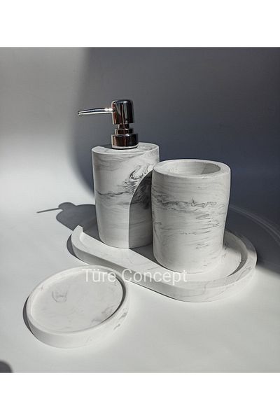 Ture Concept Marble Patterned Bathroom Set