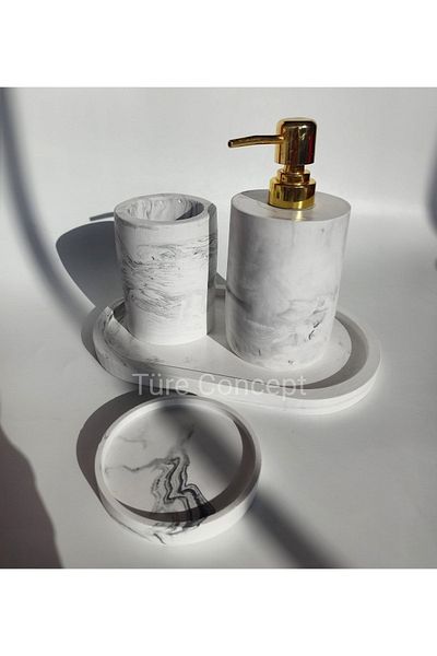 Ture Concept Marble Patterned Bathroom Set