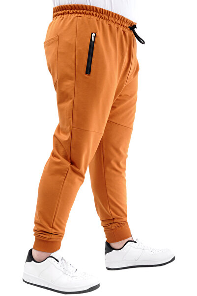 ModeXL Παντελόνι φούτερ με φερμουάρ Cinnamon Color Mode XL - 22501