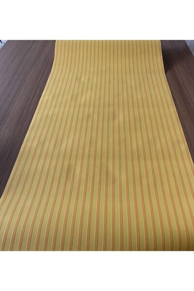 BAŞYAPI DİZAYN Turuncu Çizgili Ithal Vinly Duvar Kağıdı (5m²)
