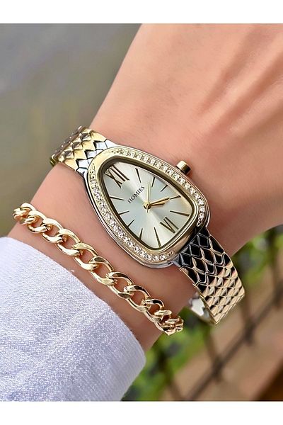 Homies Women's Watch Snake Model with 2 Years Warranty Bracelet with Gift.